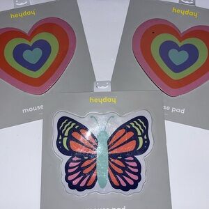 heyday Neon Heart & Butterfly Mouse Pad Trio